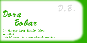 dora bobar business card